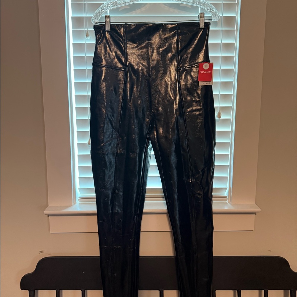 SPANX Shiny Black Leggings